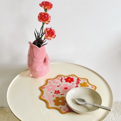 VASE PICHET POISSON ROSE