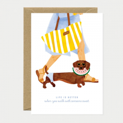 CARTE SUMMER DACHSHUND
