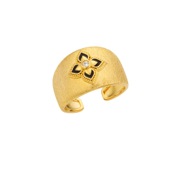 BAGUE BLACK LOTUS CUFF OR