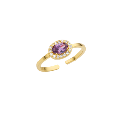 BAGUE AMETHYST DYNASTY OR