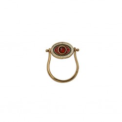 BAGUE PIVOT LUNA OEIL ROUGE