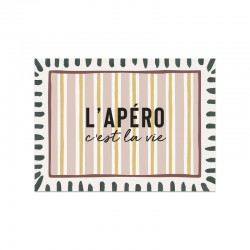 SET DE TABLE VINYLE L'APERO...