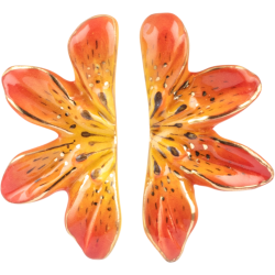 BOULES D'OREILLES LYS ROUGE