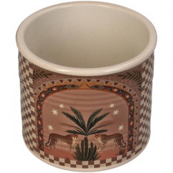 CACHE-POT PALM LEOPARD