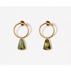 BOUCLES D'OREILLES MIKO VERT