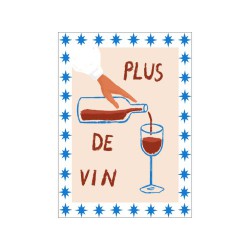 AFFICHE PLUS DE VIN 30X40