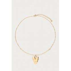 COLLIER COEUR À PERLES