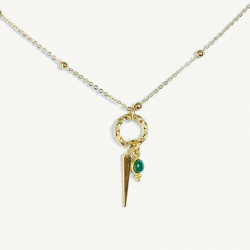 COLLIER AUGUSTE MALACHITE