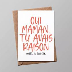 CARTE "OUI MAMAN"