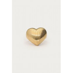 BAGUE CŒUR AVEC NERVURES