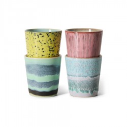 SET DE 4 MUGS 70' CERAMIQUE...