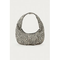 SAC EN DENIM MARRON LÉOPARD