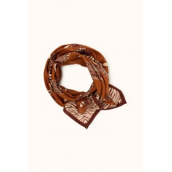 FOULARD DUPATTA ZEBRE BROWN