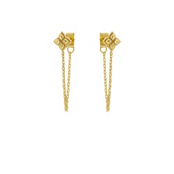 BOUCLES D'OREILLES LOTUS CHAIN