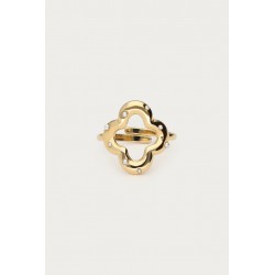 BAGUE AVEC TRÈFLE ET PERLES