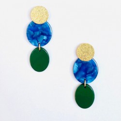 BOUCLES D'OREILLES LORE BLEUES