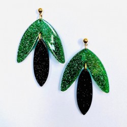 BOUCLES D'OREILLES TESS VERTES