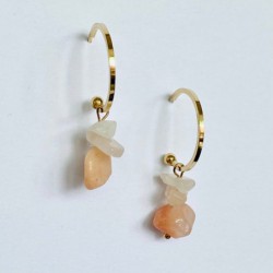 BOUCLES D'OREILLES ELVIRE ROSE