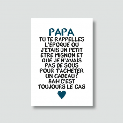 CARTE "PAPA TU TE RAPPELLES"