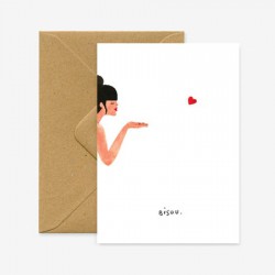 CARTE AUDIO BISOU LOVE &...