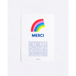 AFFICHE MERCI ARC-EN -CIEL