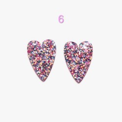 CHARMS COEUR ORANGE BLEU PARME