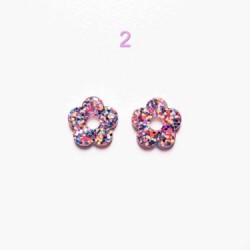 CHARMS FLEUR ORANGE BLEU PARME