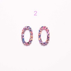 CHARMS OVALE ORANGE BLEU PARME