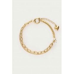BRACELET DOUBLE AVEC FLEUR...