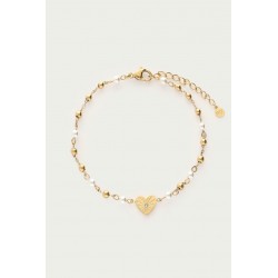 BRACELET CŒUR ET PERLES