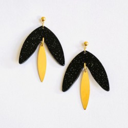 BOUCLES D'OREILLES NELL NOIRES