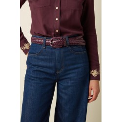 CEINTURE WIDE BRAID PORTO RED