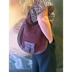 LE HOBO XL AUBERGINE VELOURS