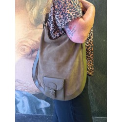 LE HOBO XL KAKI VELOURS