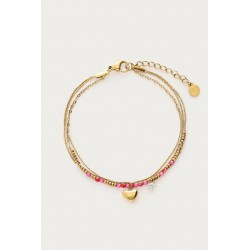 BRACELET AVEC PERLES ROSES...