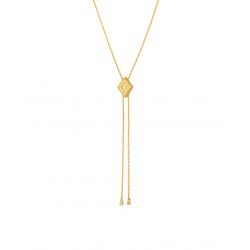 COLLIER LOSANGE BOLO OR