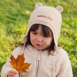 BONNET BEBE AMOUR FOU BEIGE