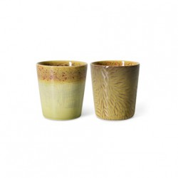 SET DE 2 MUGS 70' CERAMIQUE...