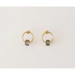 BOUCLES D'OREILLES TUBIK GRIS