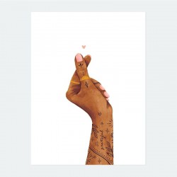 POSTER FINGERS HEART