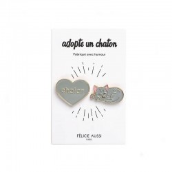 PIN'S DUO CHATON