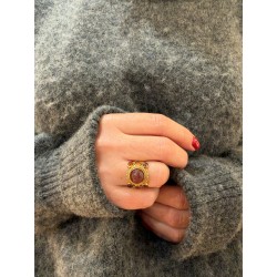 BAGUE JASMINE QUARTZ FRAISE...