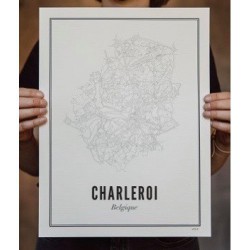 AFFICHE CHARLEROI CITY 30X40