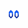 BOUCLES D'OREILLES LINK BLEU