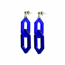 BOUCLES D'OREILLES LINK DUO BLEU