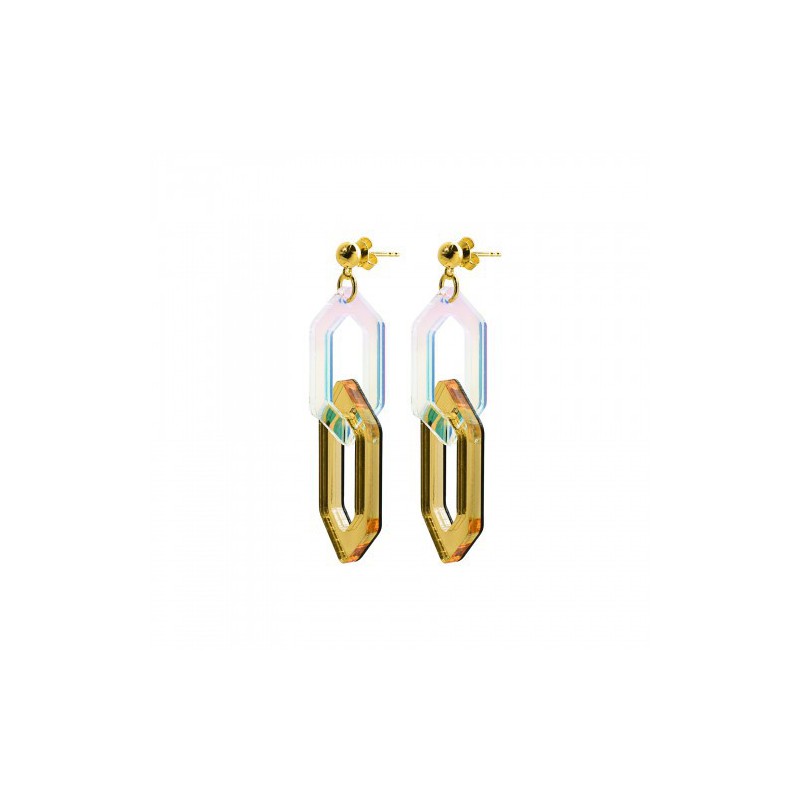 BOUCLES D'OREILLES LINK DUO DOREES