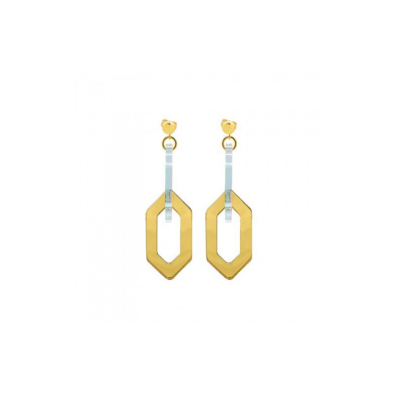 BOUCLES D'OREILLES LINK DUO DOREES