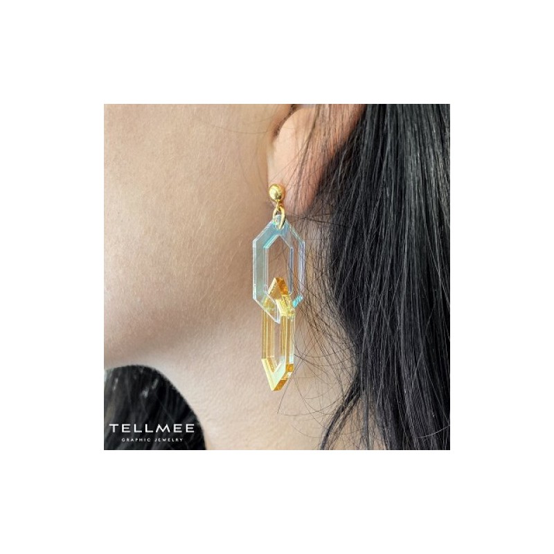 BOUCLES D'OREILLES LINK DUO DOREES