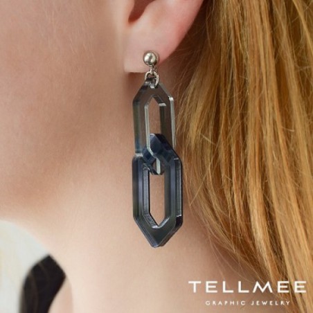 BOUCLES D'OREILLES LINK DUO PETROLE