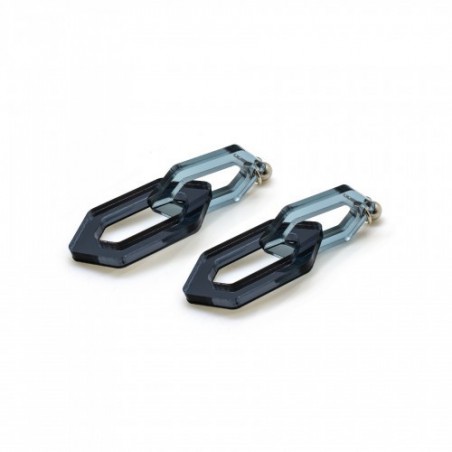 BOUCLES D'OREILLES LINK DUO PETROLE